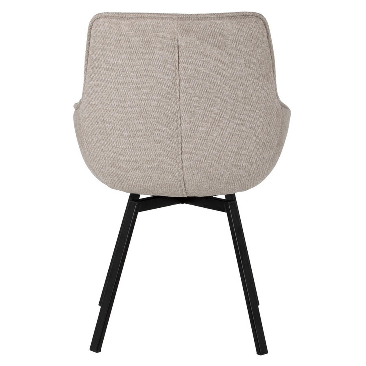 STUHL 2er Set drehbar aus Stoff, beige - Beige, Textil (58/86/61cm) - Giga Meubel