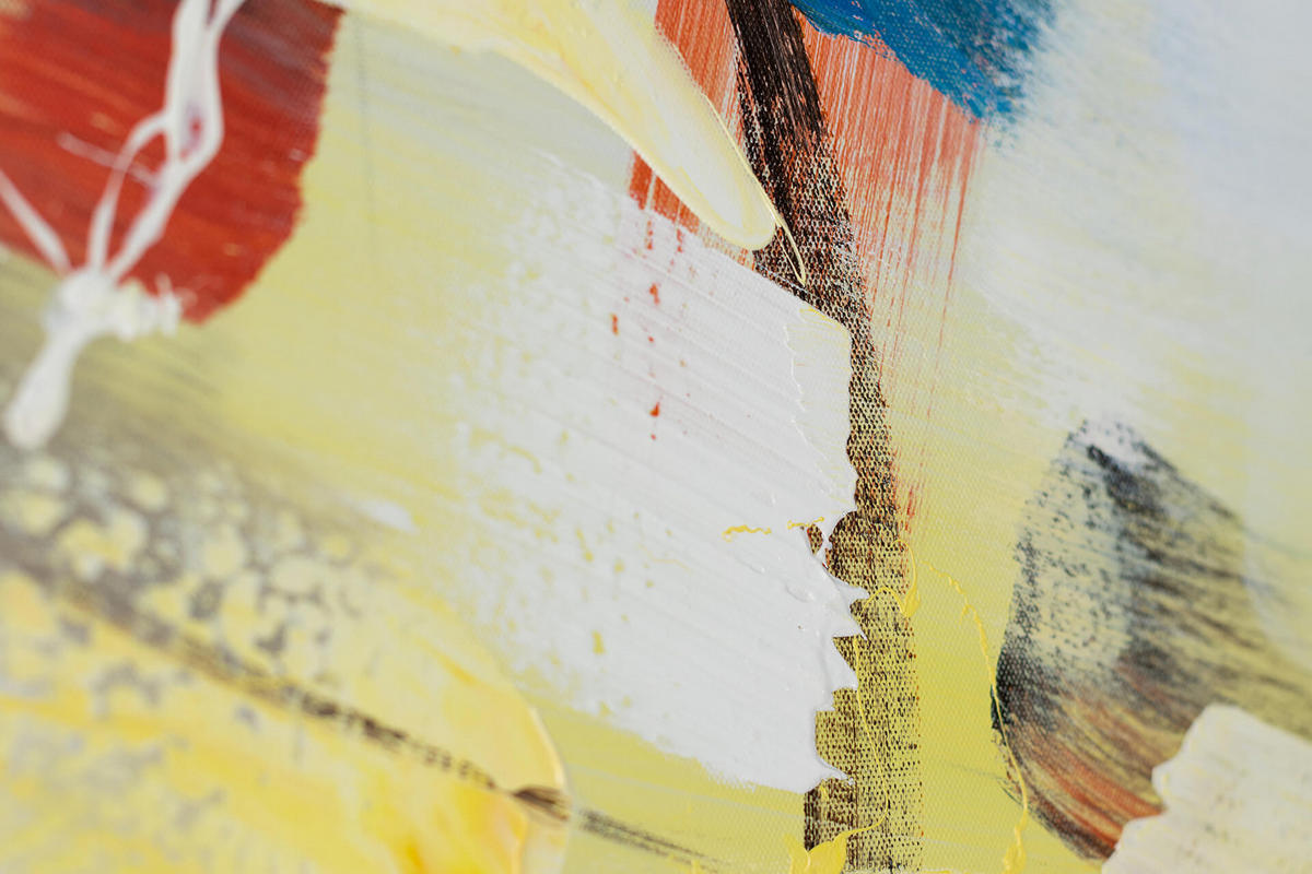 ACRYLBILD HANDGEMALT 75/100 cm - Goldfarben/Multicolor, Holz/Textil (75/100cm) - KUNSTLOFT