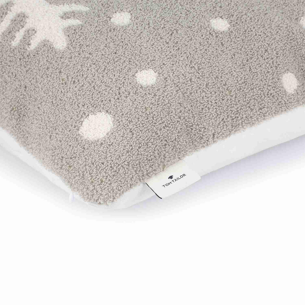ZIERKISSENHÜLLE WINTER FLAKE - Grau, Textil (45/45cm) - Tom Tailor