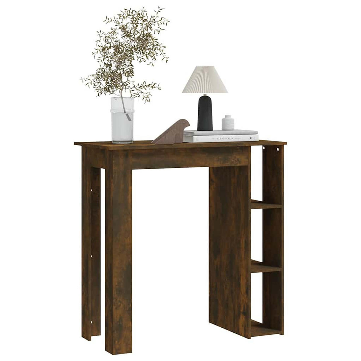 BARTISCH Mit Regal Räuchereiche 102/50/103,5 Cm Holzwerkstoff - Braun, Holzwerkstoff (102/50/103.5cm) - vidaXL