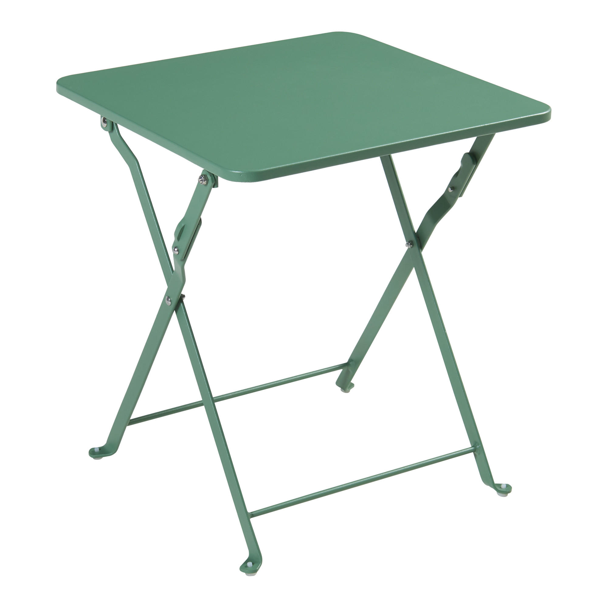 GARTENKLAPPTISCH Vegårshei - Grün, Metall (40/40/45cm) - [en.casa]