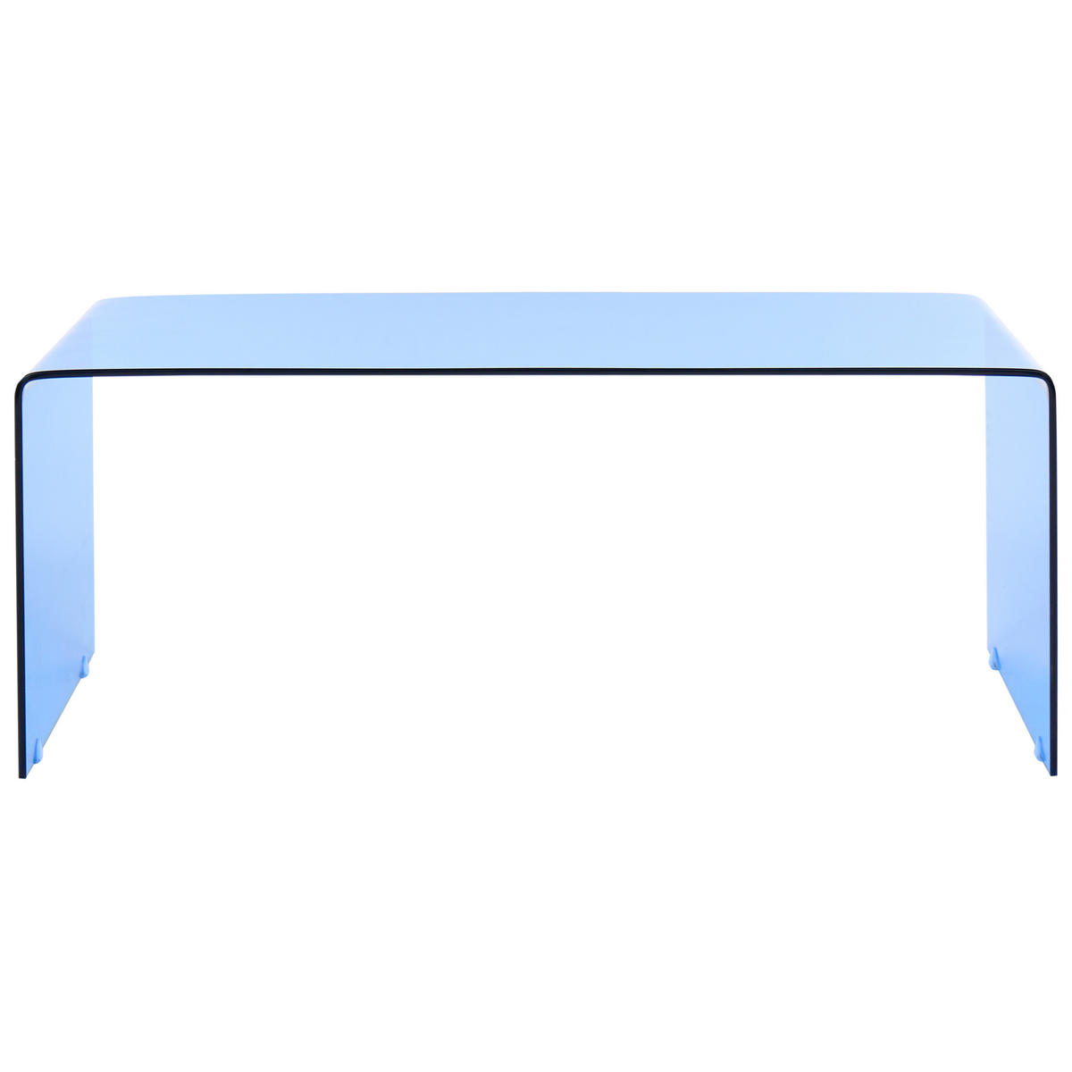 COUCHTISCH Sicherheitsglas Blau Kendall - Blau, Glas (100/50/40cm) - Beliani