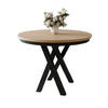 ESSTISCH DAST rund Eiche craft - Eichefarben/Schwarz, Holzwerkstoff/Metall (100/100/77cm) - Compleo24