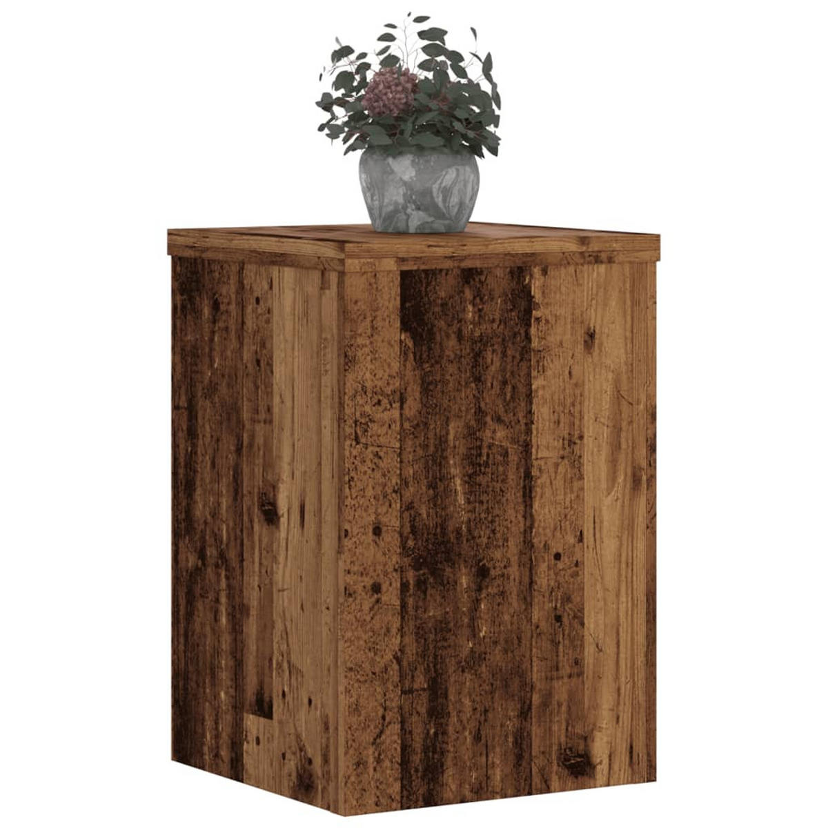 PFLANZENSTÄNDER 2Er Set Altholz-Optik 20/20/30 Cm Holzwerkstoff - Braun, Holzwerkstoff (20/30/20cm) - vidaXL