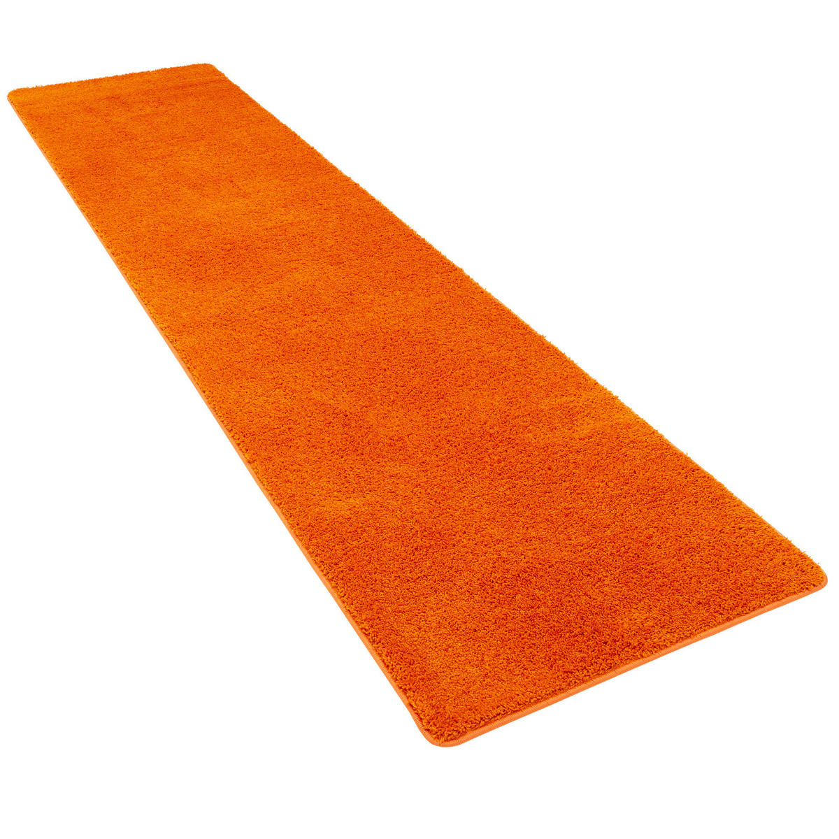 HOCHFLOR SHAGGY LÄUFER TEPPICH PALACE - Orange, Textil (80/400cm) - Snapstyle
