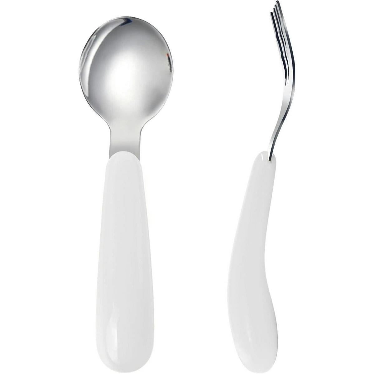 KINDERBESTECK Set 2-teilig mit Reiseetui Weiß - Weiß, Metall