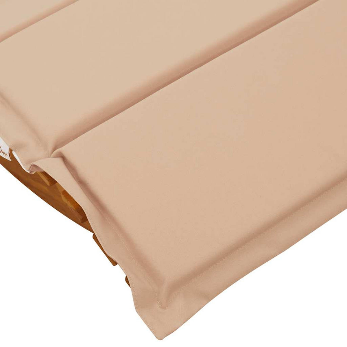 SCHAUKEL-SONNENLIEGE Mit Auflage Massivholz Akazie - Beige/Braun, Holz (60/74/154cm) - vidaXL