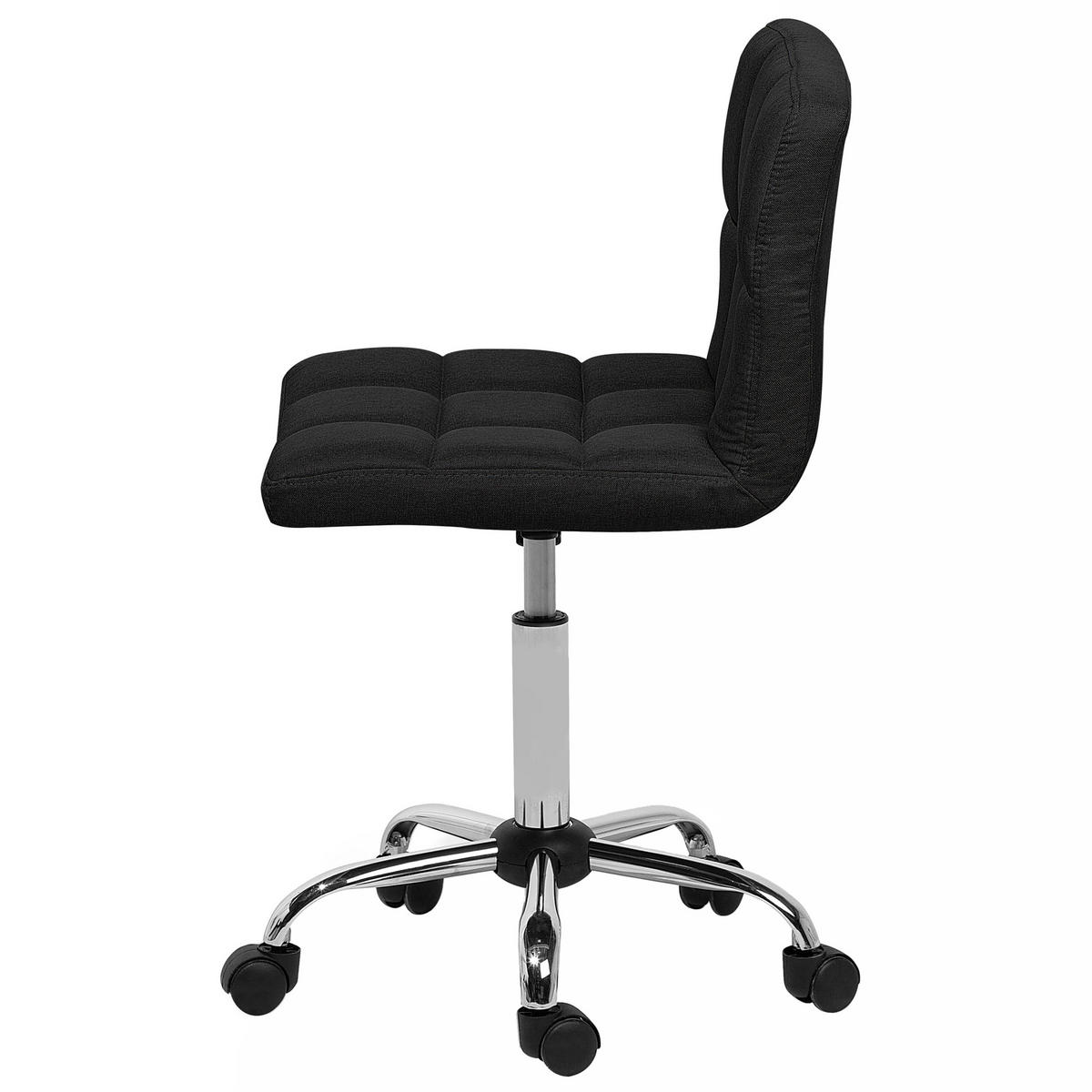 BÜRODREHSTUHL Polyester Schwarz Marion - Schwarz, Textil/Metall (44/79/38cm) - Beliani