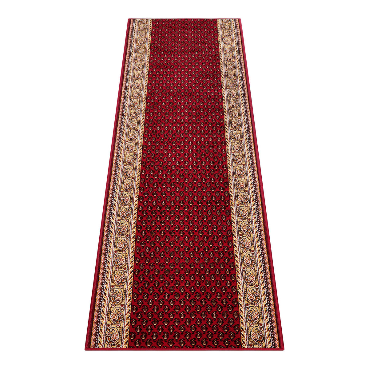 TEPPICHLÄUFER Anti-Rutsch Weinrot rutschfest Gummiunterlage 67/1100 cm - Weinrot, Textil (67/1100cm) - Tapiso