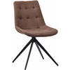 DREHSTUHL Stoff taupe - Taupe/Schwarz, Textil/Metall (48/82/56cm) - CLP