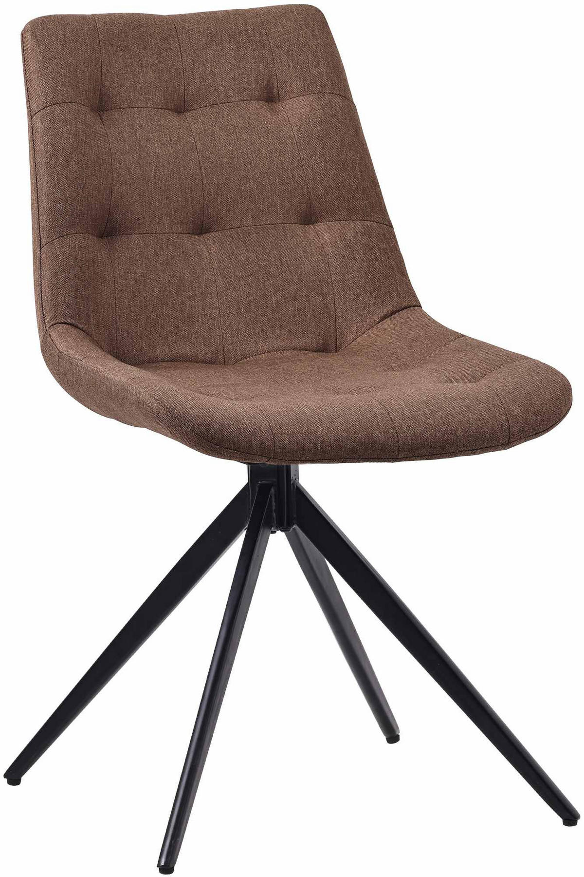 DREHSTUHL Stoff taupe - Taupe/Schwarz, Textil/Metall (48/82/56cm) - CLP