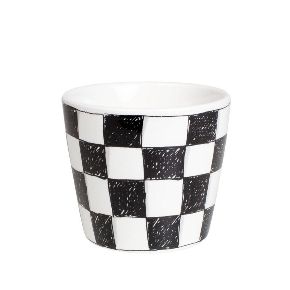 BECHER Kariert in Schwarz - 150 ml - Multicolor, Keramik (0.2L) - Blond Amsterdam