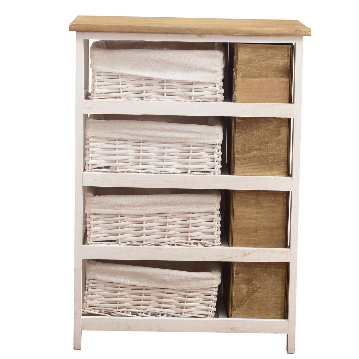 KOMMODE Weiß 30/51/71 cm - Weiß, Holz (30/71/51cm) - Mobili Rebecca