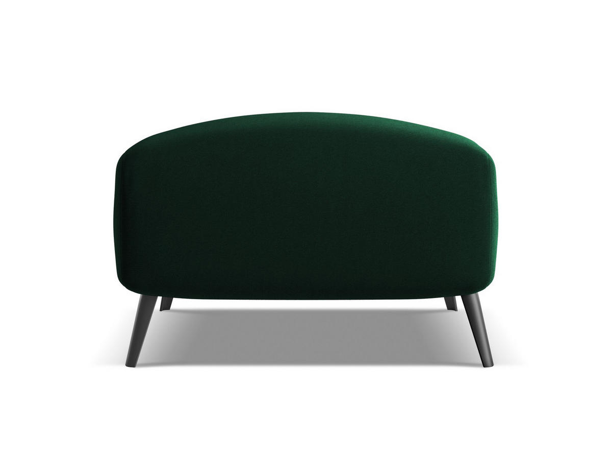 POUF Samt Stoff Grün - Dunkelgrün/Schwarz, Textil/Metall (65/44/65cm) - Makamii