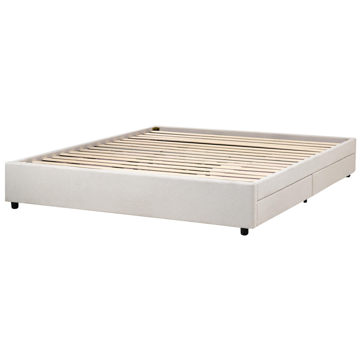 BETT 180/200 cm Hellbeige Prades - Beige, Textil (180/200cm) - Beliani