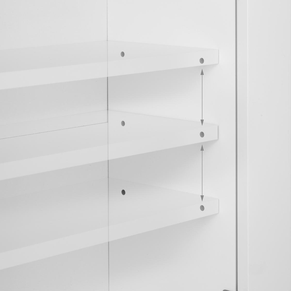 HÄNGESCHRANK - Silberfarben/Weiß, Holzwerkstoff/Kunststoff (60/70.5/20cm) - Relaxdays