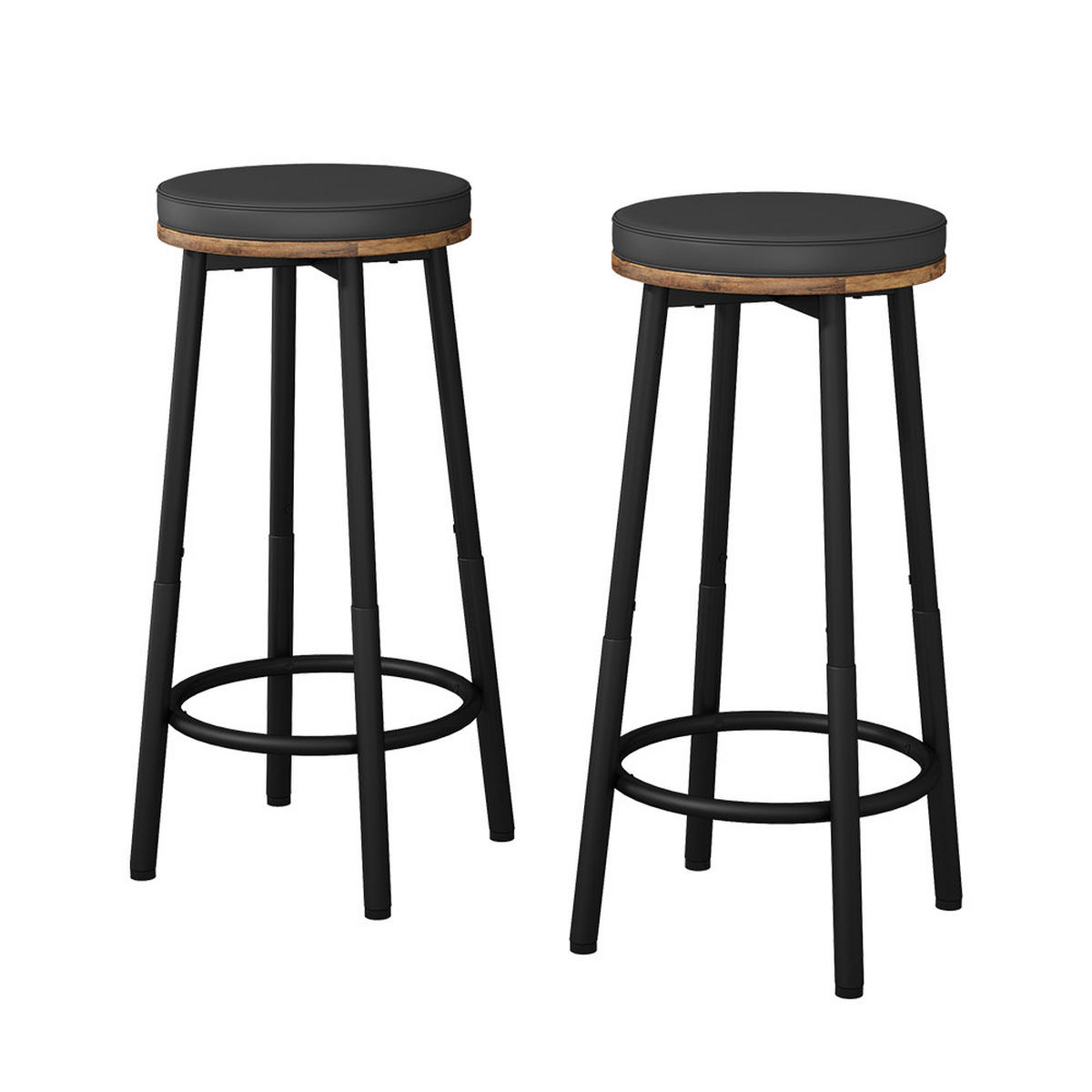 BARHOCKER Edmonton Eiche rustikal 31.5 x 64 cm 2 Teile - Wildeiche, Holzwerkstoff (31.5/64/30cm) - Vicco