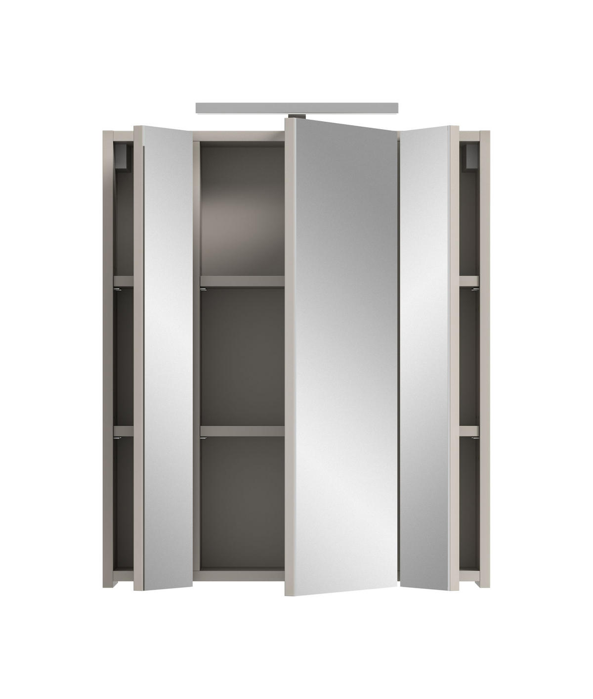 SPIEGELSCHRANK inkl. Beleuchtung ICE (B/H/T: ca. 60/70/18 cm) in Kaschmir/Spiegelglas - Kaschmir, Holzwerkstoff (60/70/18cm)
