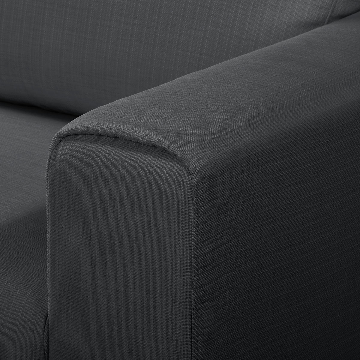 SESSEL - Strukturstoff - Anthrazit, Textil (121/81/89cm) - home24