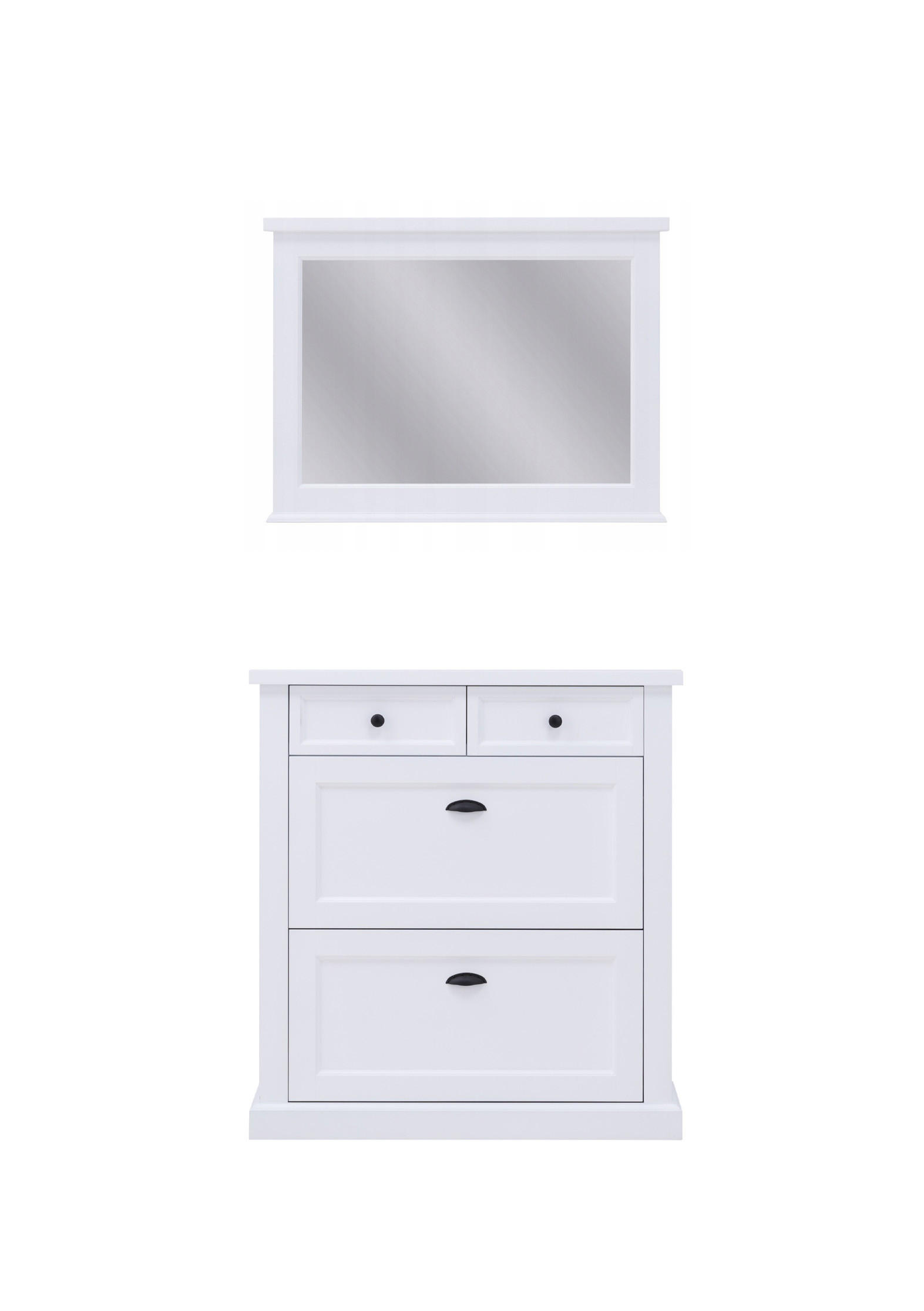 Feldmann-Wohnen Garderobenschrank Weiß 98x183x28 cm