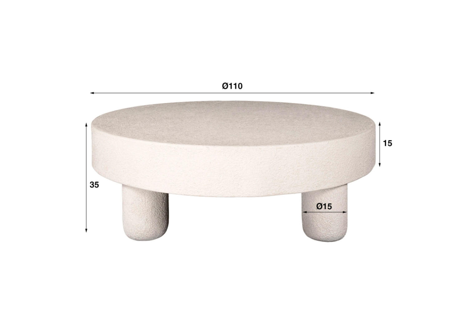 COUCHTISCH PECOS Weiß Marmor - Weiß, Stein (110/110/35cm) - KAWOLA