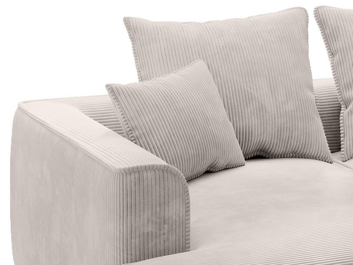 SOFA - 3 Personen - samt - beige Pineta - Beige, Textil (230/67/180cm) - Vente-Unique