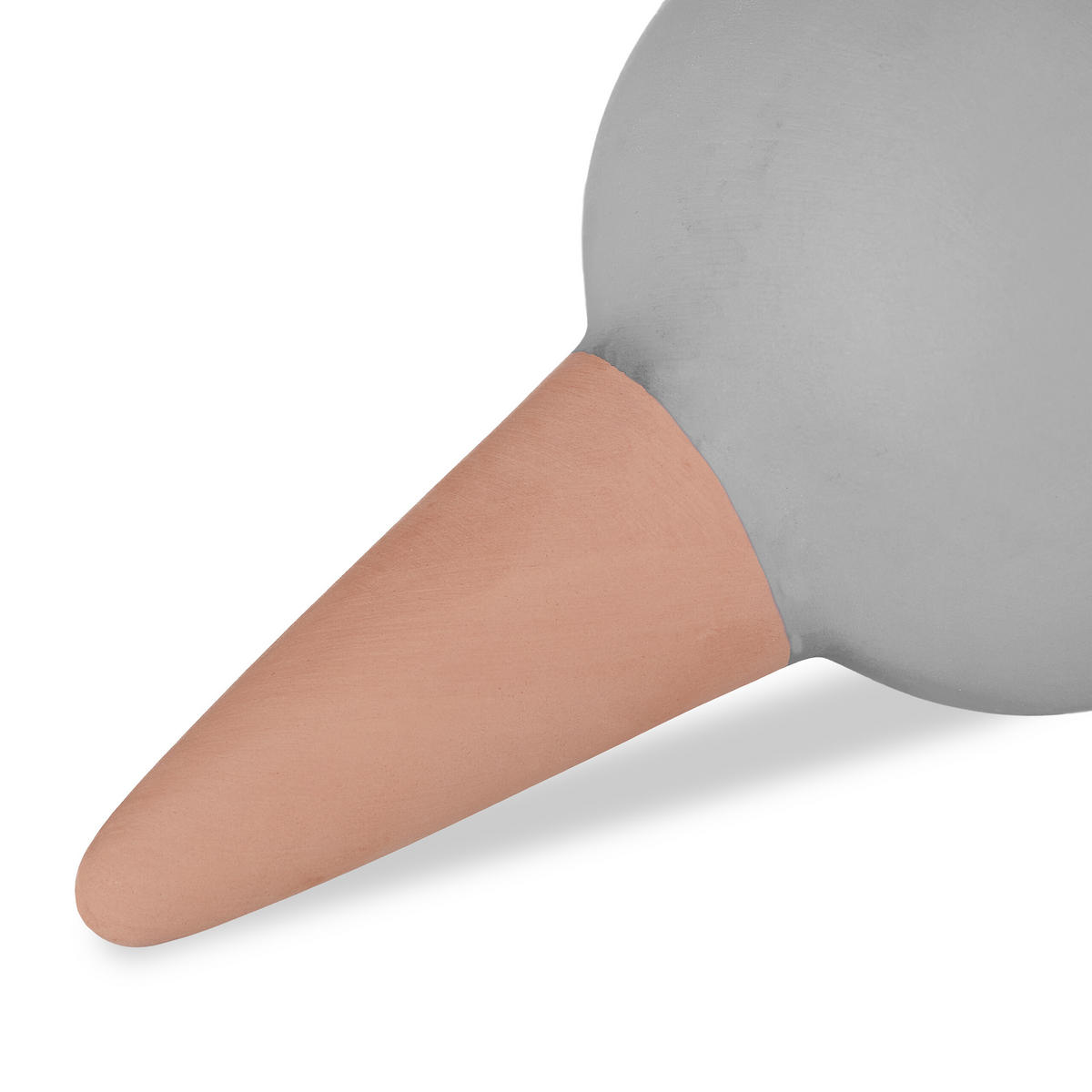 4xTONKEGEL - Grau, Keramik (6/12/6cm) - Relaxdays