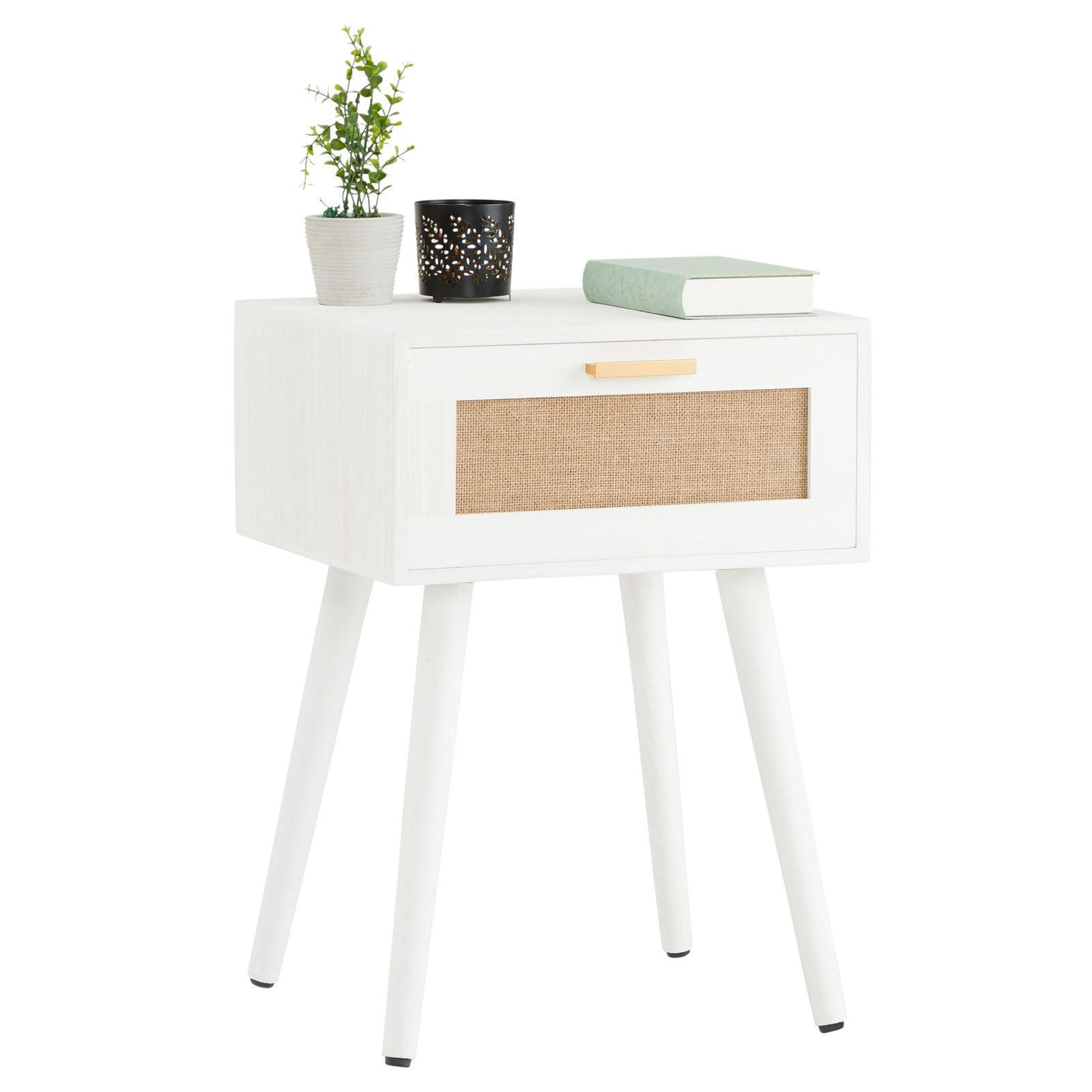 NACHTTISCH KIRAN - Weiß, Holz (40/57/36cm) - CARO-Möbel