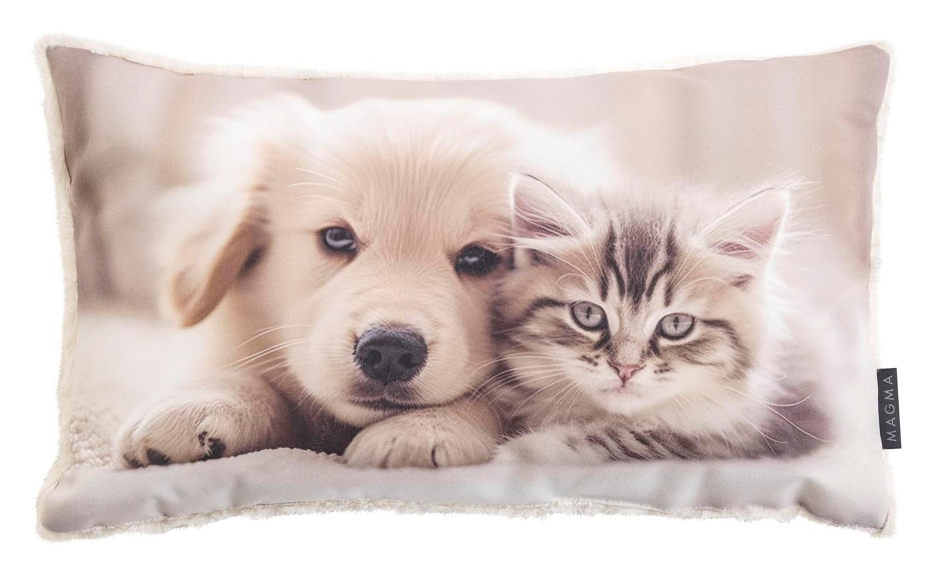 DEKOKISSEN Pets Friends - Beige, Textil (50/30/8cm) - Magma Heimtexx