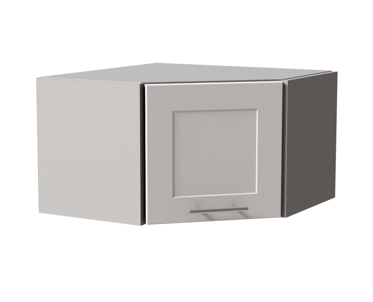 ECKHÄNGESCHRANK Oslo W10/60/36 Grau / Weiß Matt 60 / 60 / 36cm - Weiß/Grau, Holz/Holzwerkstoff (60/36/60cm) - Feldmann-Wohnen