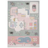 KINDER TEPPICH MAUI KIDS SPIELHAUS - Rosa, Textil (200/290cm) - Pergamon