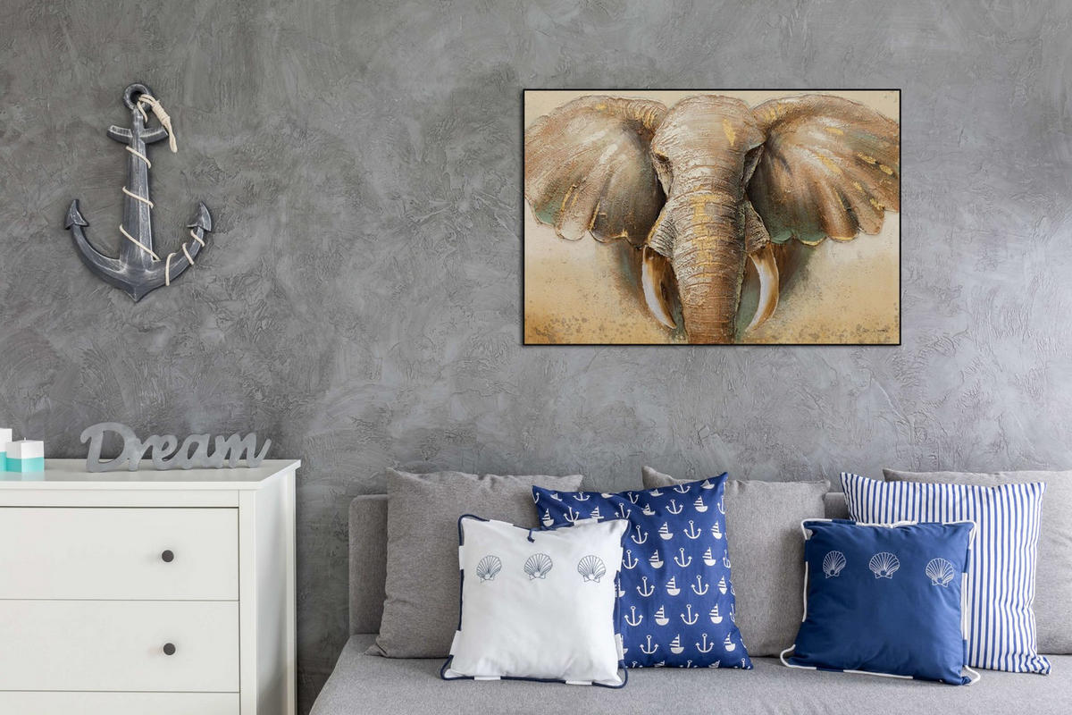 OLEJOMAĽBA 90/60 cm, Mesto a architektúra - béžová, drevo/textil (90/60cm) - KUNSTLOFT