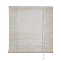 BAMBUSROLLO in Lamellen Weiß 120x250 - Weiß, Holz (120/250cm) - STORESDECO