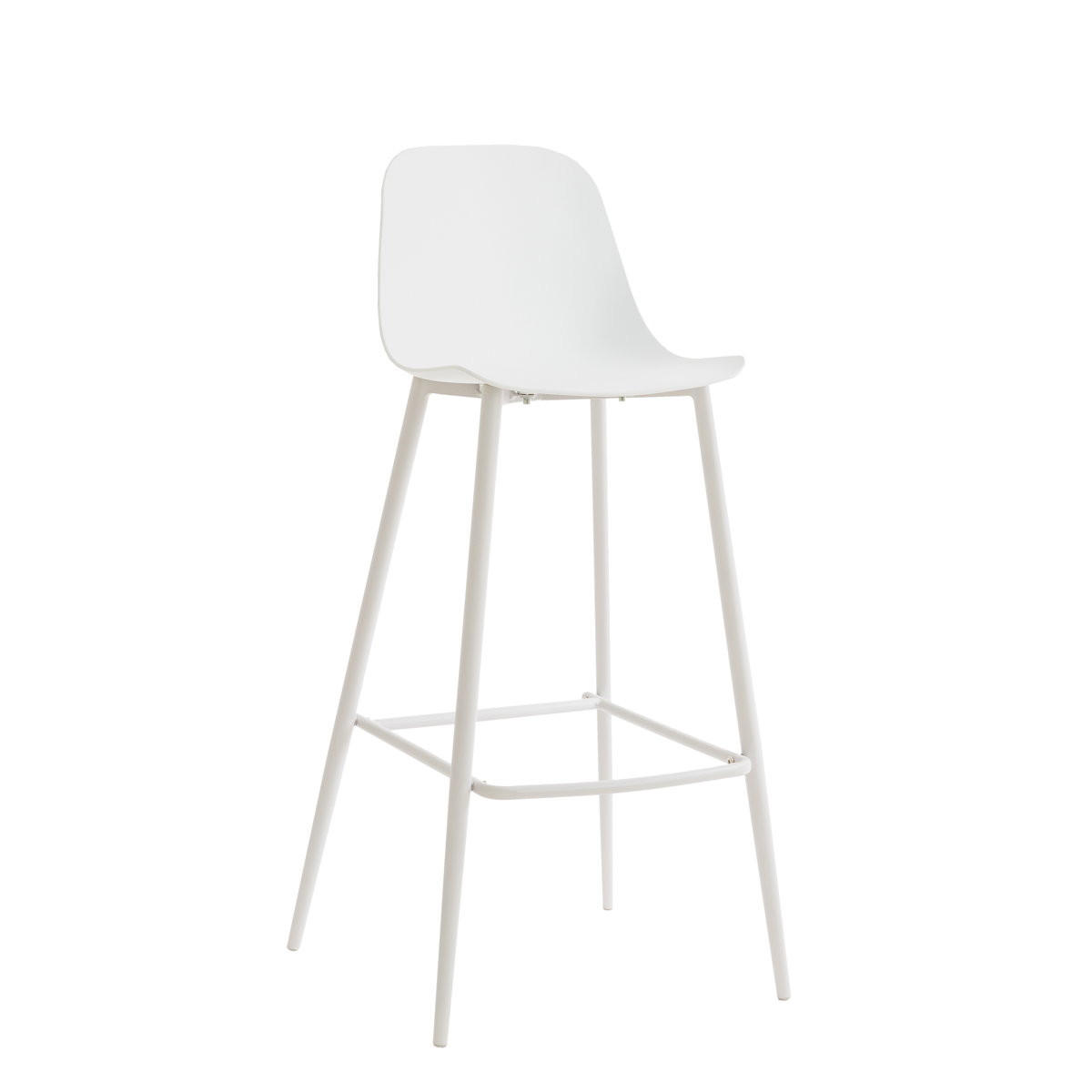 BARHOCKER Lein Weiß 49.5 cm x 101.5 cm - Weiß, Kunststoff (49/101/48cm) - Kenay Home