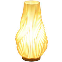 TISCHLAMPE mit 3D-Druck, App/Sprachsteuerung, Weiß - Weiß, Holzwerkstoff (20/20/34.5cm) - HOMCOM