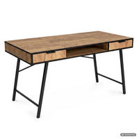 SCHREIBTISCH ARDEN 120 cm Craft Eiche - Eichefarben/Schwarz, Holzwerkstoff (120/50/80.5cm) - Akord