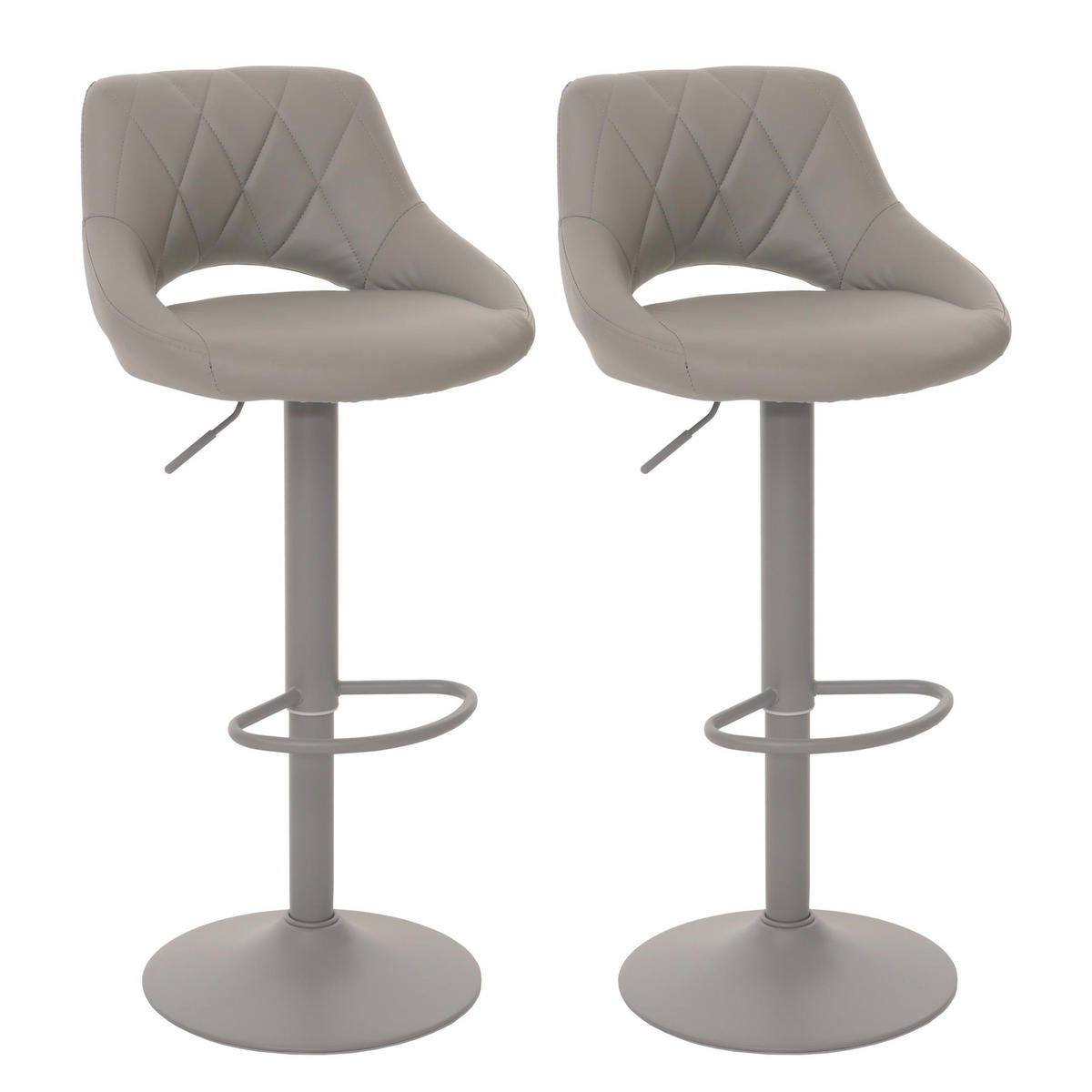 BARHOCKER Grau 2er-Set - Grau, Textil (47/107/44cm) - MCW