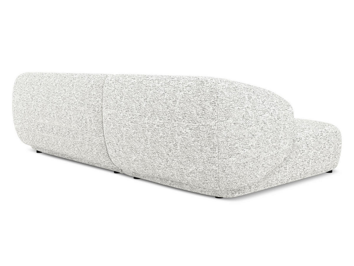 ECKSOFA links Strukturstoff Stoff Weiß - Beige/Schwarz, Kunststoff/Textil (156/280cm) - Makamii