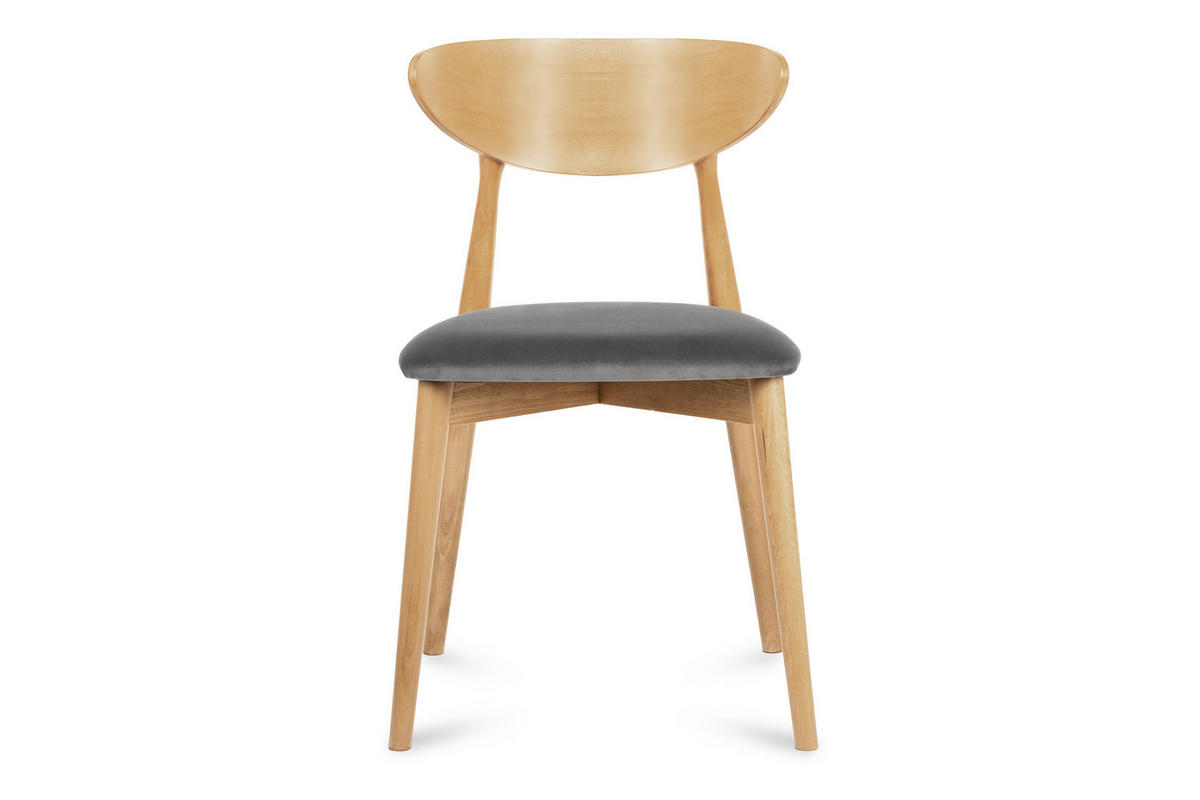 ESSZIMMERSTÜHLE RABI (2er-Set), grau / Eiche hell - Eichefarben/Grau, Holz/Buchenholz (47/79/45cm) - KONSIMO®