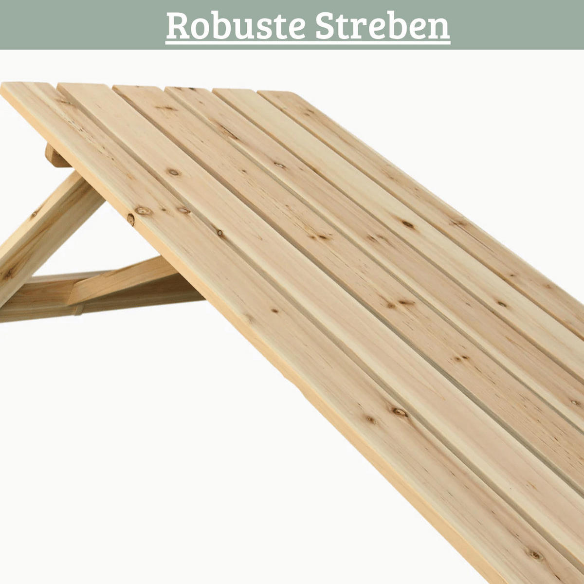 PICKNICKTISCH Outdoor KLEIS 140cm Gartenbank - Braun, Holz (160/170/75cm) - DELUKE