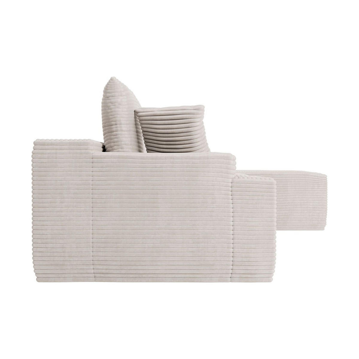 SOFA Coredo beige Cord - Beige, Textil (250/155cm) - Juskys