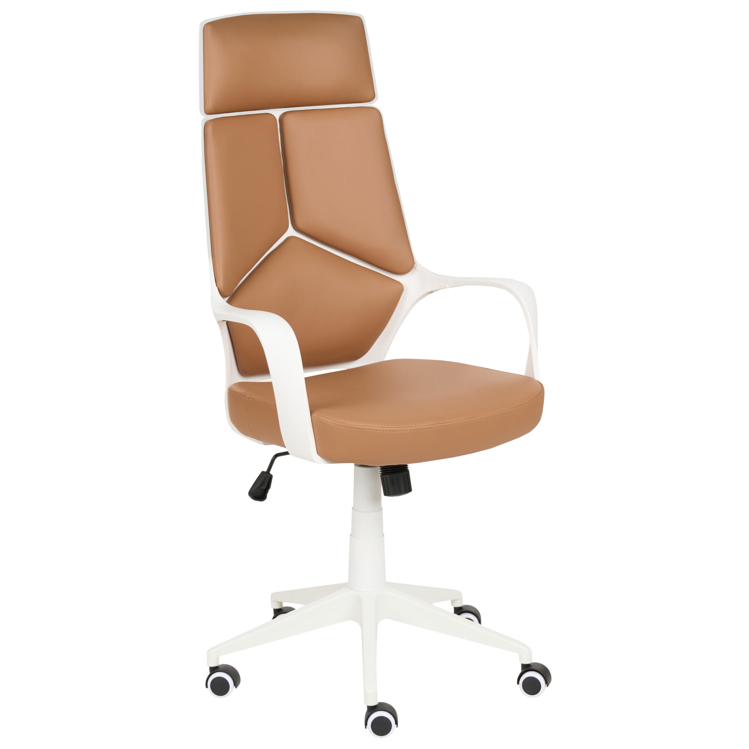 BÜROSTUHL Kunstleder Sandbeige Delight - Sandfarben, Textil (64/116/64cm) - Beliani