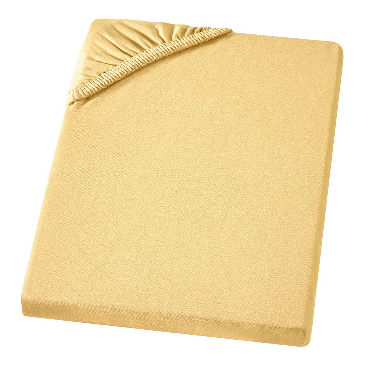 JERSEY-SPANNBETTLAKEN 140x200 - 160x200 Feine Bettlaken aus 100% Baumwolle, Spannbetttuch Laken Uni Gelb - Gelb, Textil (140/200cm) - Carpe Sonno