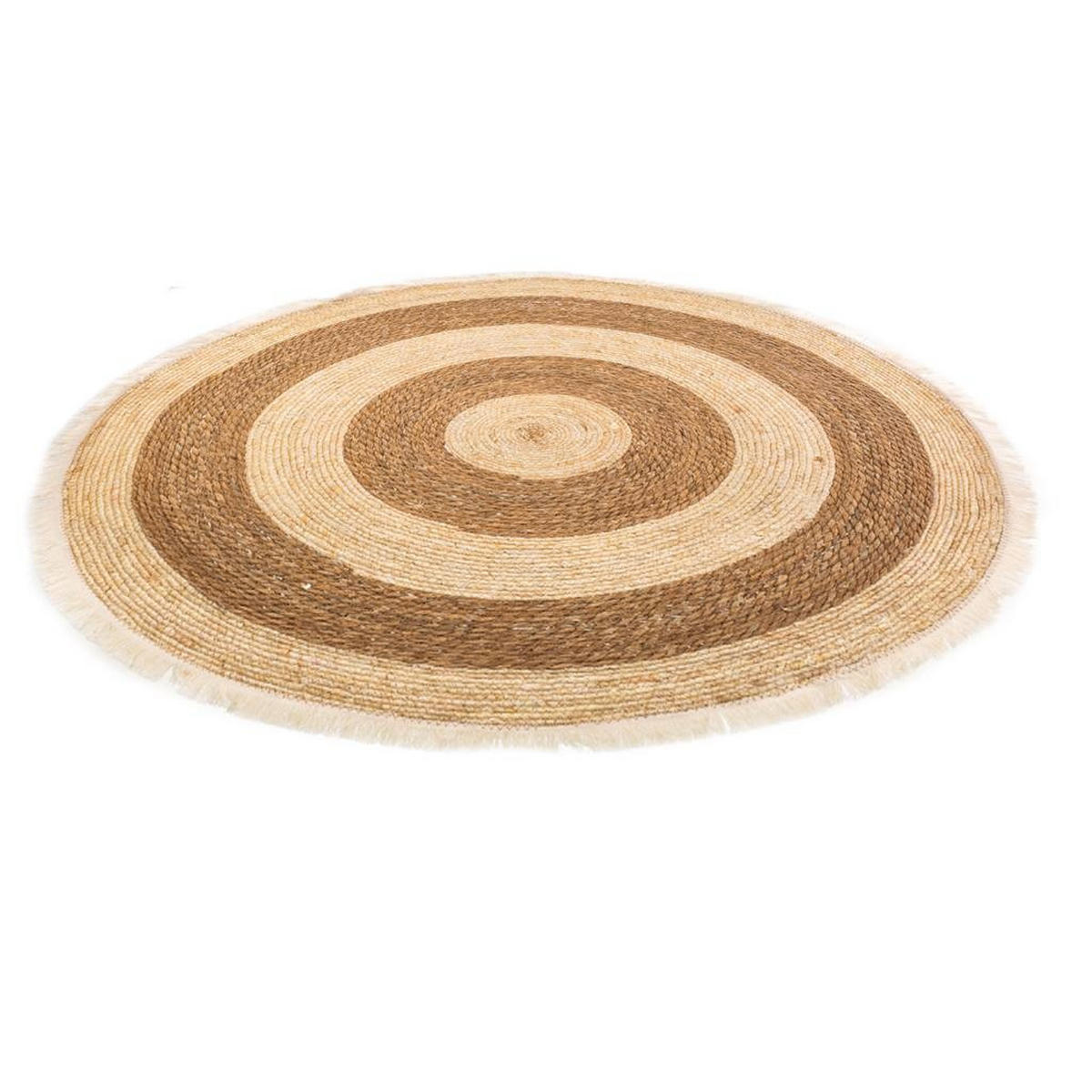 NATURFASERTEPPICH braun handgewebt D120x1 cm - Multicolor, Naturmaterialien (120/120cm) - Wanderlust