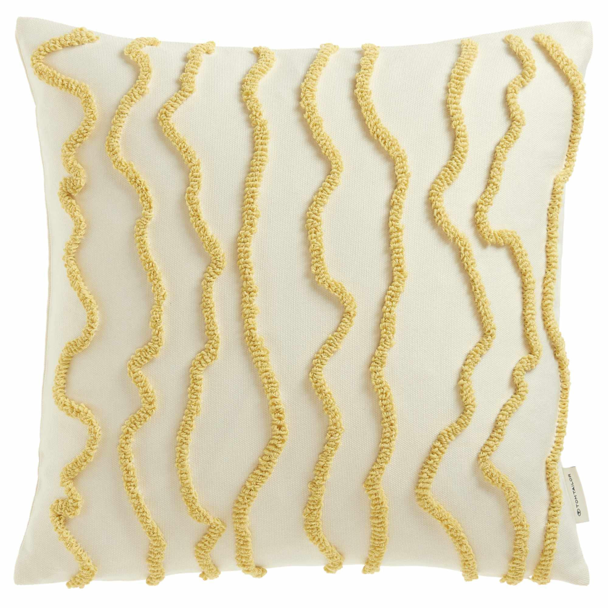 ZIERKISSENHÜLLE WAVY - Gelb, Textil (45/45cm) - Tom Tailor