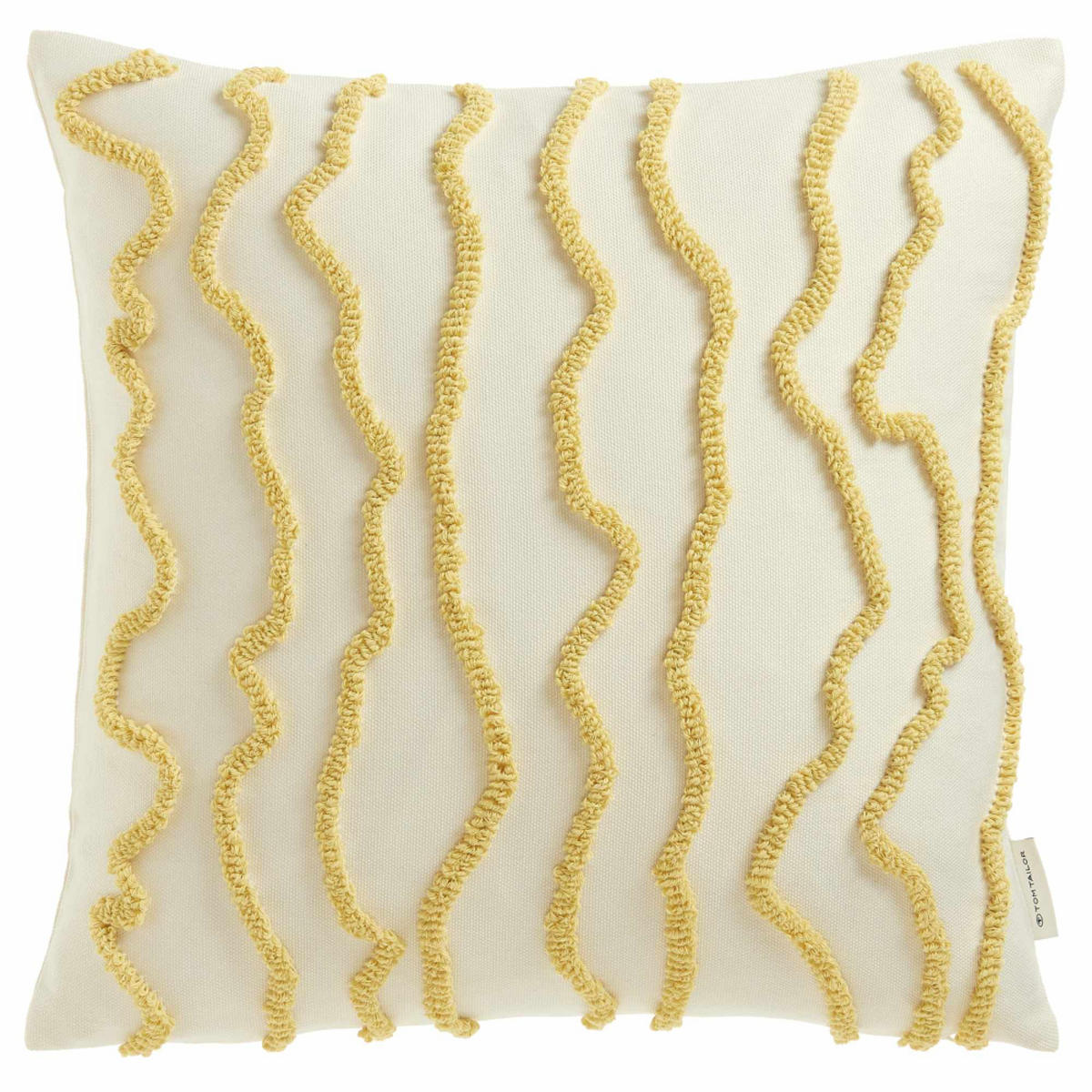 ZIERKISSENHÜLLE WAVY - Gelb, Textil (45/45cm) - Tom Tailor