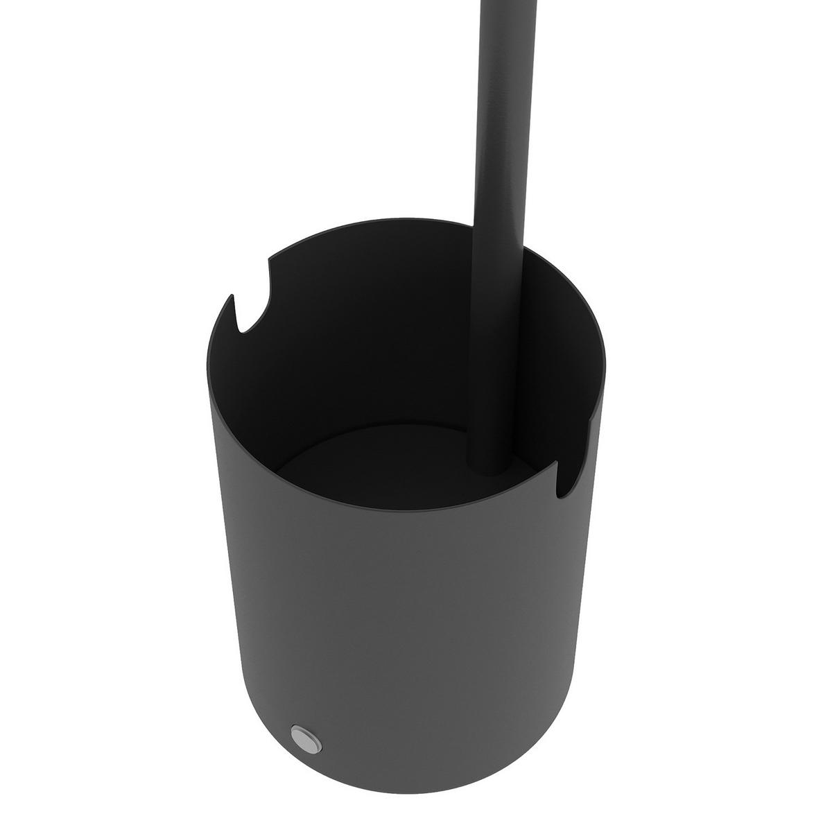 AKKU-TISCHLEUCHTE - Eisen - Schwarz, Metall (13/13/37cm) - home24