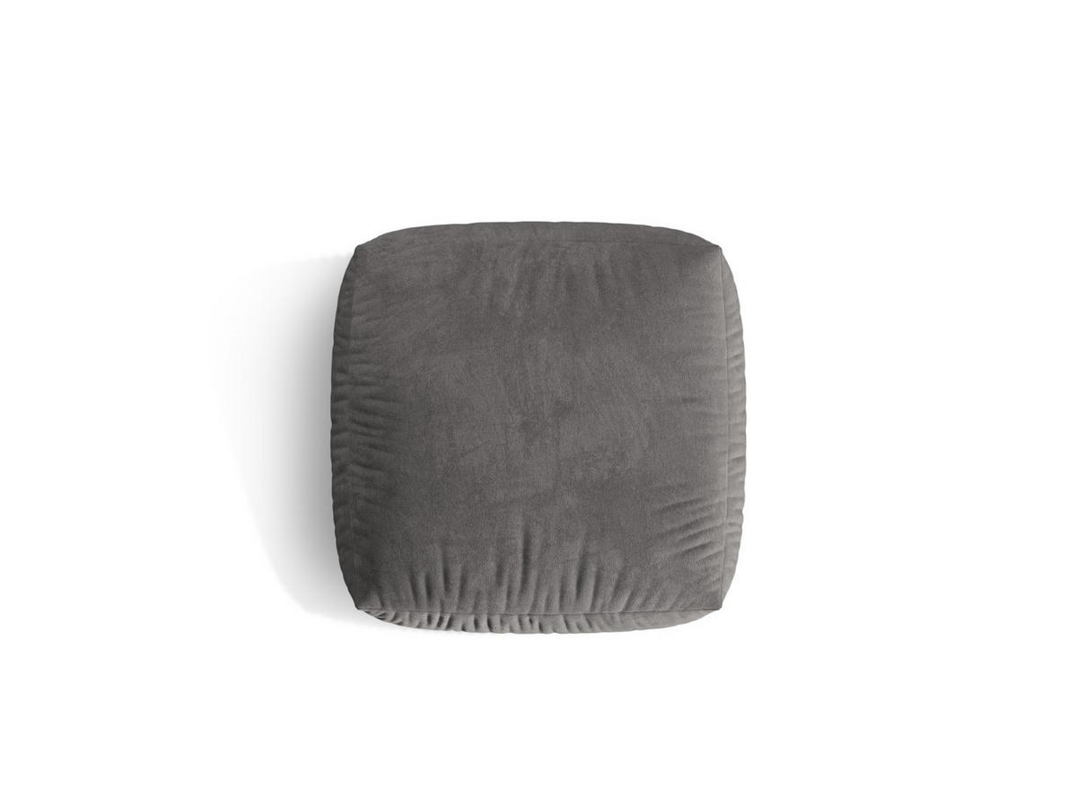 POUF Martina aus Samt grau - Grau, Textil (106/44/106cm) - Micadoni
