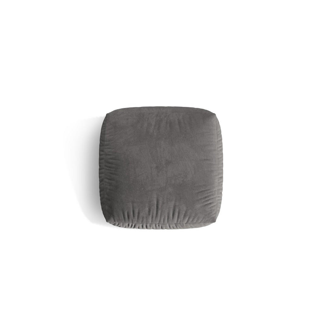 Thumbnail - Micadoni Pouf, Grau, Textil, 1-Sitzer, 106x44x106 cm, Hergestellt in Europa, Oeko-Tex®, Wohnzimmer, Hocker, Poufs