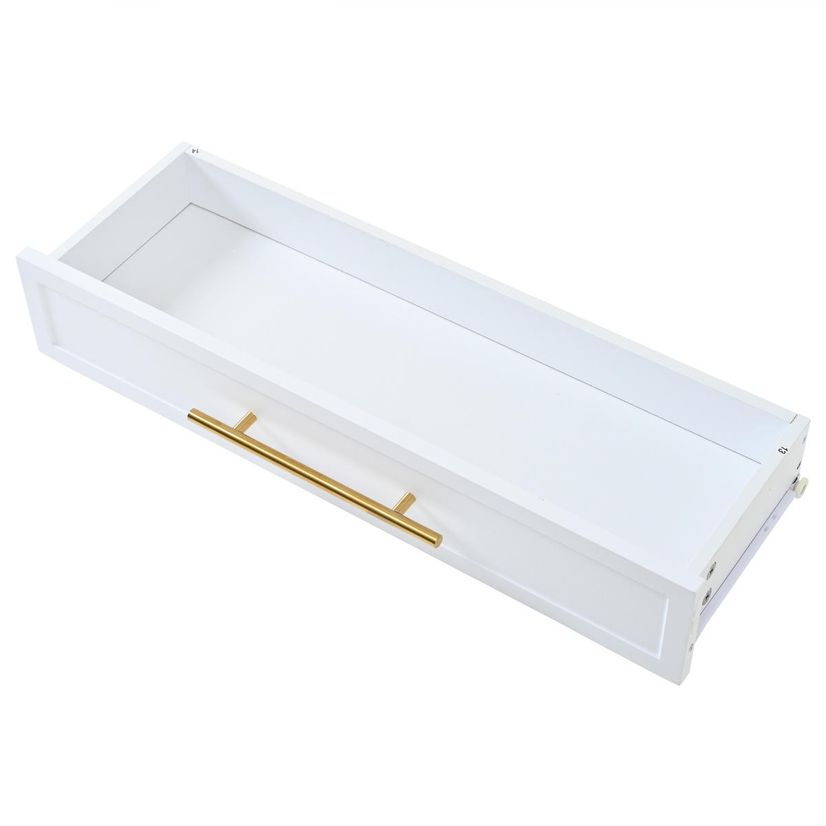 SCHUHSCHRANK aus MDF 70x25x123,5cm in Weiß mit 6 Fächern & Schublade - Weiß, Holzwerkstoff (70/123.5/25cm) - Modfu